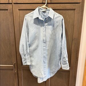 Massimo Dutti Light Blue Women’s Linen Shirt